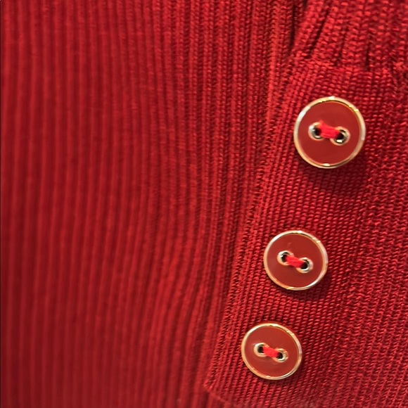 Chic Red Ribbed Two-Piece Set #28 - Picture 9 of 10